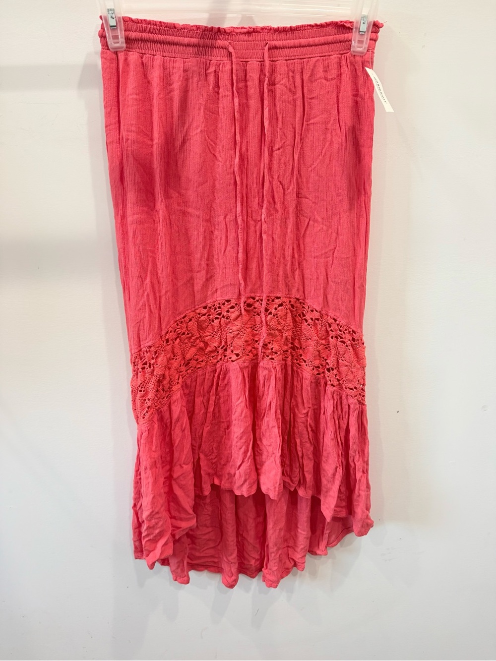 Aeropostale Coral Crochet-Trim High-Low Skirt size XS
